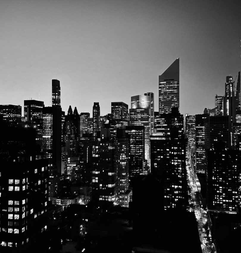 New York city black and white