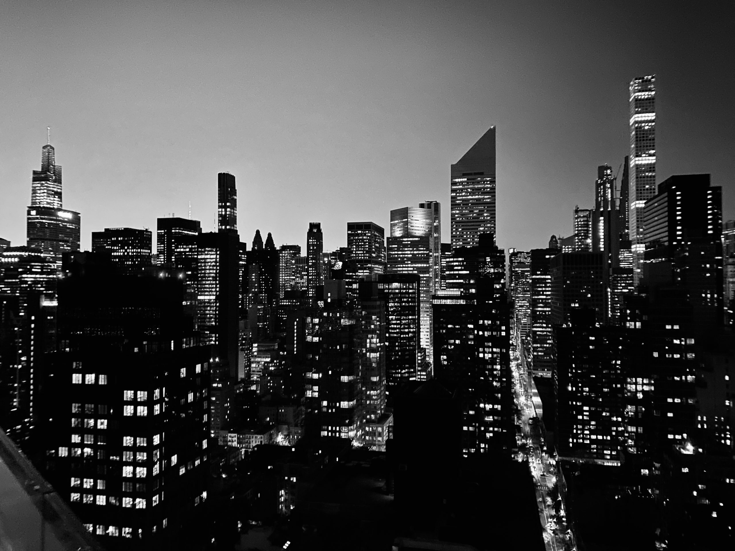 New York city black and white